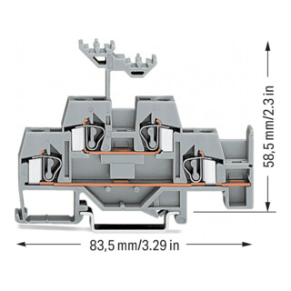 WAGO Durchgangsklemme 281-620 0,08-4mm² grau