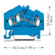 WAGO Durchgangsklemme bleu 0,08-2,5 mm² 280-651