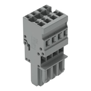 WAGO Federleiste 4pol. 769-104 grau 4mm² Rastermaß 5mm