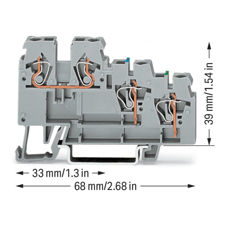 WAGO GmbH& Co. KG 3-Leiter-Aktorenklemme 0,08-2,5mm grau 270-572