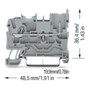 WAGO GmbH& Co. KG Basisklemme 1 Pin, grau 2022-1201-4