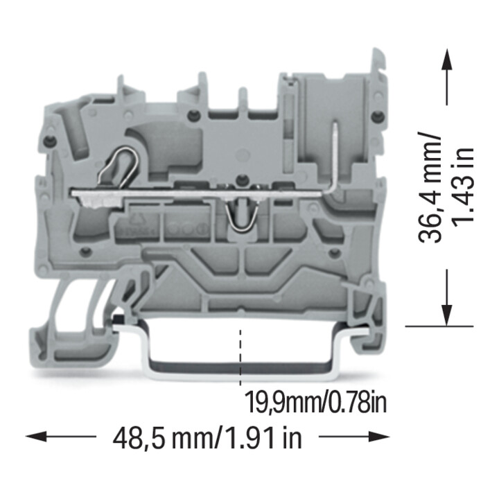WAGO GmbH& Co. KG Basisklemme 1 Pin, grau 2022-1201