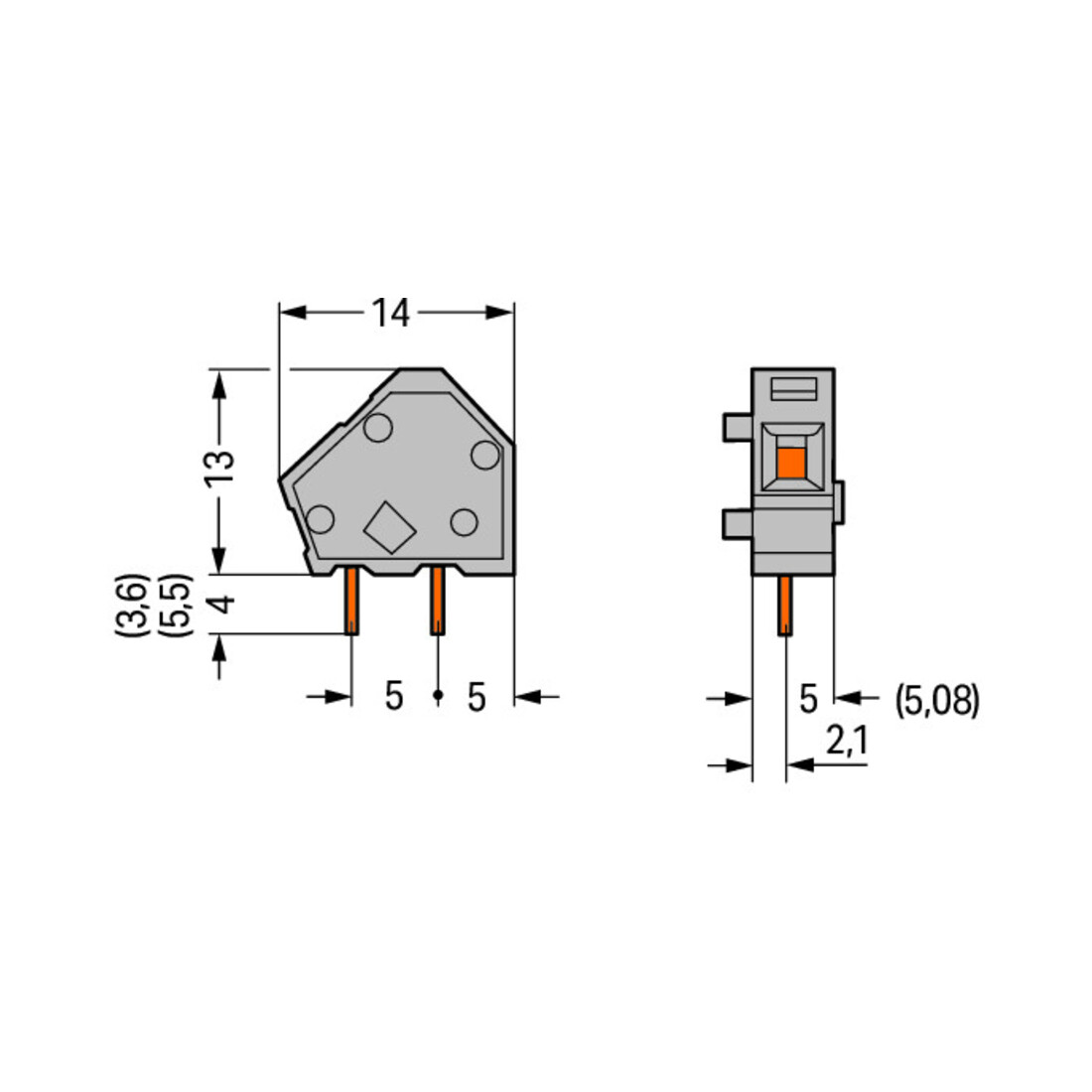 WAGO GmbH& Co. KG borne individuelle 2,5 mm² 236-401