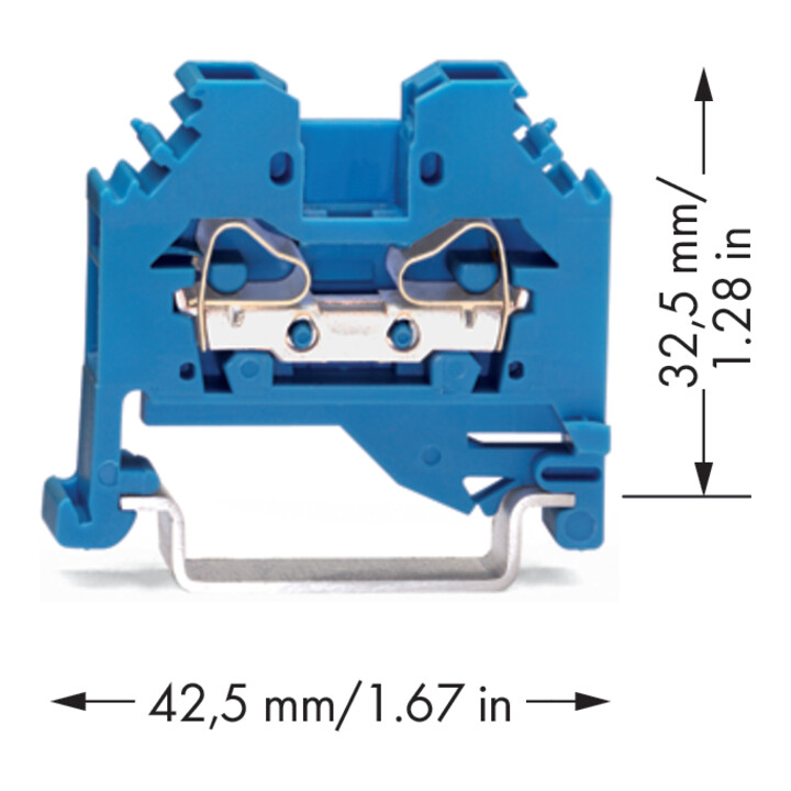WAGO GmbH& Co. KG Bornes de connexion 0,08-4 mm² bleu 281-104