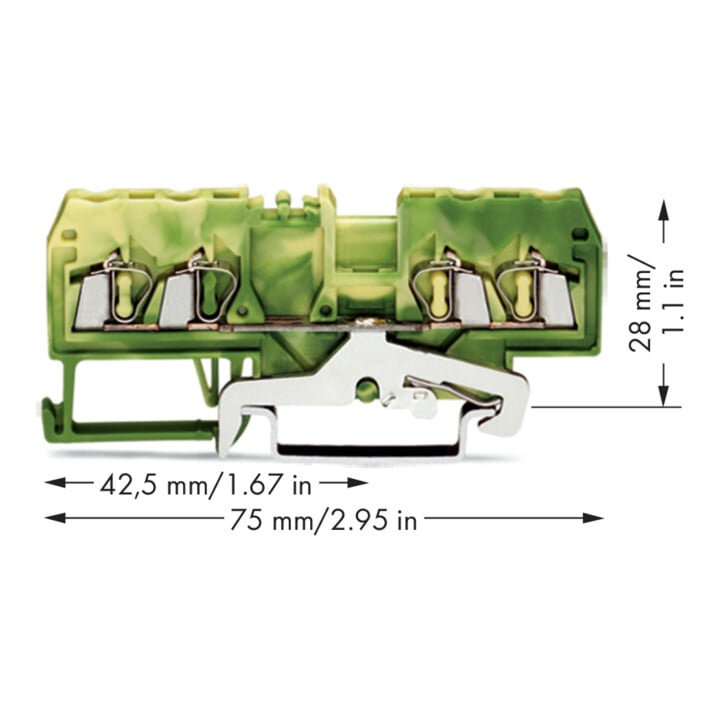 WAGO GmbH& Co. KG Bornes de terre vert/jaune 0,08-2,5 mm² 280-837