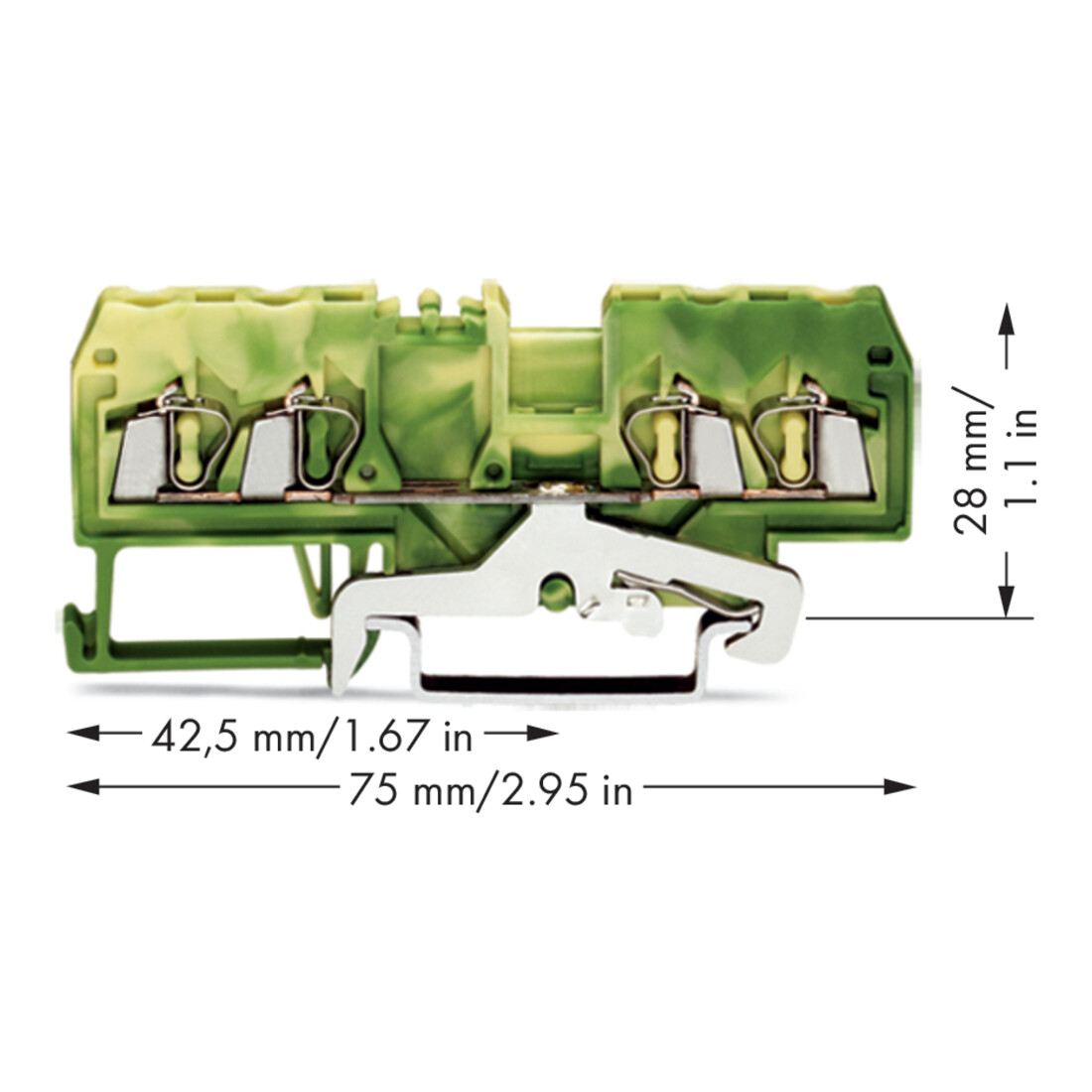 WAGO GmbH& Co. KG Bornes de terre vert/jaune 0,08-2,5 mm² 280-837