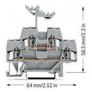WAGO GmbH& Co. KG Bornier à passage 0,08-2,5 mm² gris 280-519-4