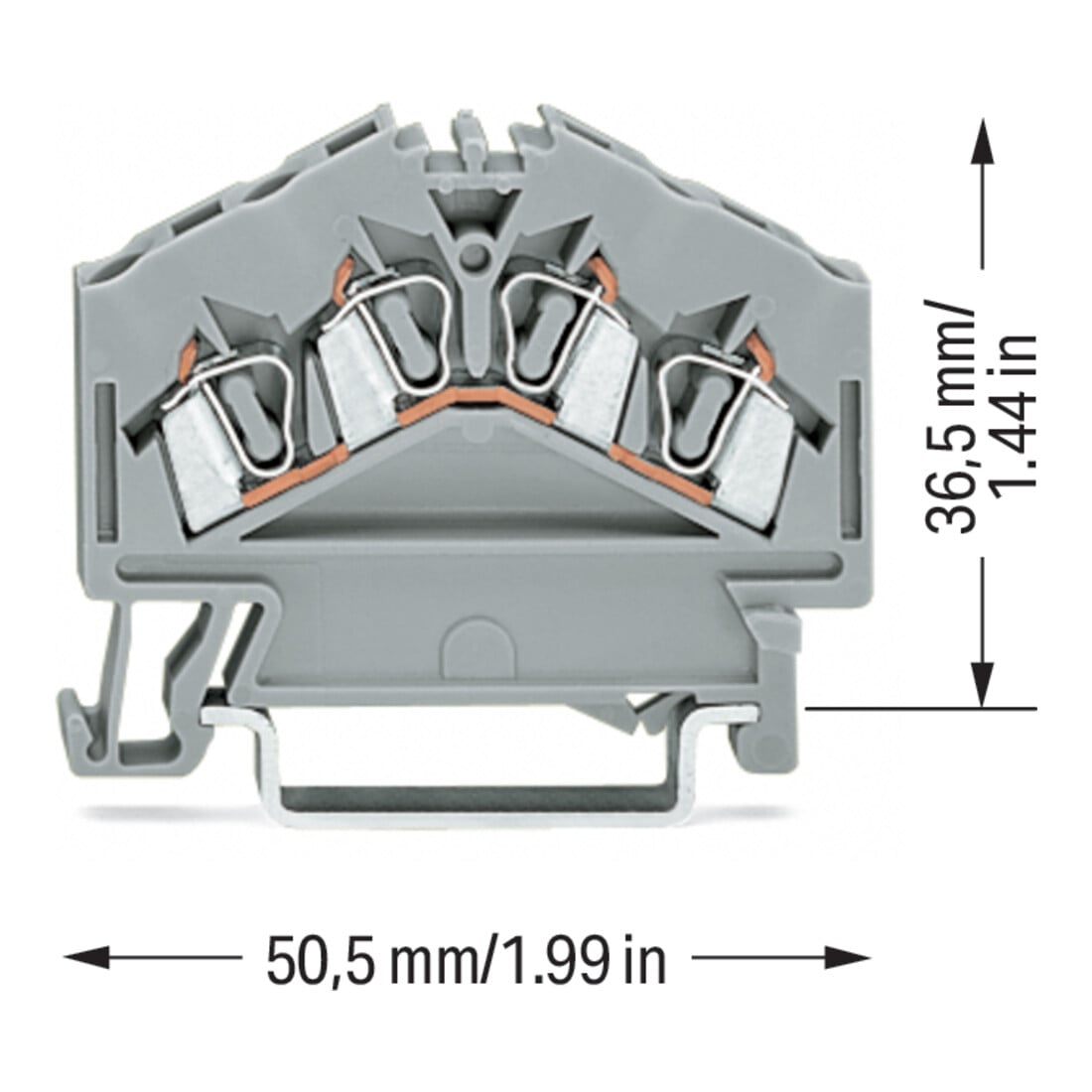 WAGO GmbH& Co. KG Bornier à passage gr 0,08-2,5 mm² 280-646