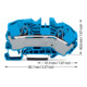 WAGO GmbH& Co. KG Bornier d’alimentation 16 mm² bleu 2016-7604