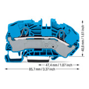 WAGO GmbH& Co. KG Bornier d’alimentation 16 mm² bleu 2016-7604-5