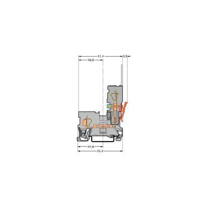 WAGO GmbH& Co. KG Bornier de base 0,08-4 mm² gris 769-176