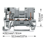 WAGO GmbH& Co. KG Bornier de base 0,08-4 mm² gris 769-176-5