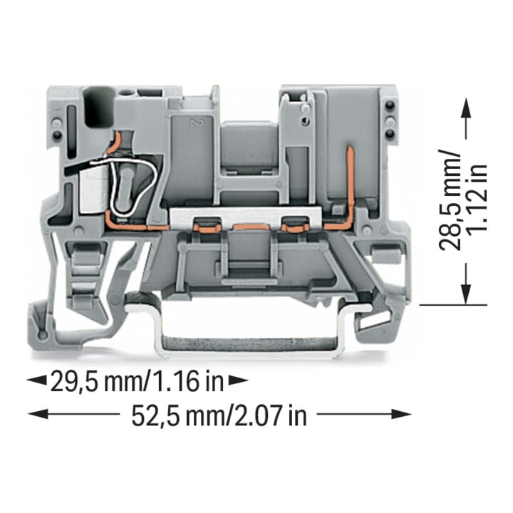 WAGO GmbH& Co. KG Bornier de base 0,08-4 mm² gris 769-176