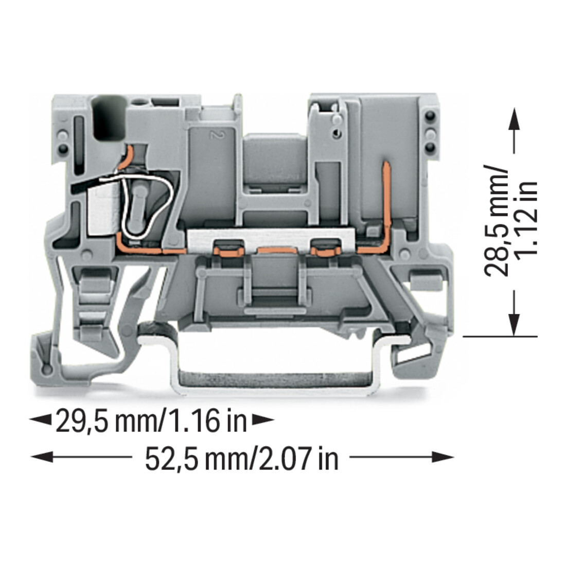 WAGO GmbH& Co. KG Bornier de base 0,08-4 mm² gris 769-176