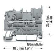 WAGO GmbH& Co. KG Bornier de base 1 broche, gris 2022-1201-4