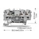 WAGO GmbH& Co. KG Bornier de connexion 3 conducteurs, TS 35 2002-1301