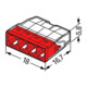 WAGO GmbH& Co. KG Bornier de connexion boîte 4x 0,5-2,5 rouge 2273-204