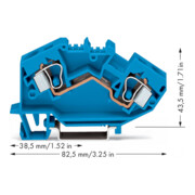 WAGO GmbH& Co. KG Bornier de jonction 0,2-10 mm² bleu 784-604-4