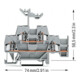 WAGO GmbH& Co. KG Bornier de passage 0,08-2,5 mm² gris 280-520