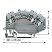WAGO GmbH& Co. KG Bornier de passage 0,08-2,5 mm² gris 780-631-4