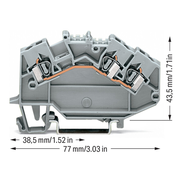 WAGO GmbH& Co. KG Bornier de passage 0,08-2,5 mm² gris 780-631
