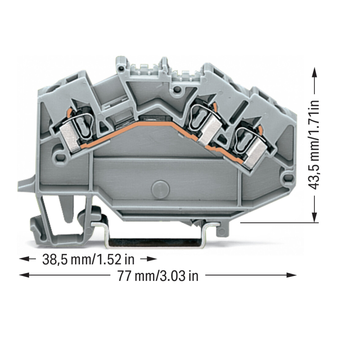 WAGO GmbH& Co. KG Bornier de passage 0,08-2,5 mm² gris 780-631