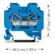 WAGO GmbH& Co. KG Bornier de passage 0,2-6 mm² bleu 282-104