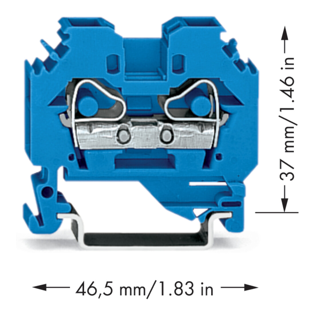 WAGO GmbH& Co. KG Bornier de passage 0,2-6 mm² bleu 282-104
