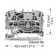WAGO GmbH& Co. KG Bornier de passage 2 conducteurs, TS 35 2002-1201