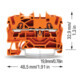 WAGO GmbH& Co. KG Bornier de passage 2 conducteurs, TS 35 2002-1202