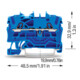 WAGO GmbH& Co. KG Bornier de passage 2 conducteurs, TS 35 2002-1204