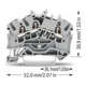 WAGO GmbH& Co. KG Bornier de passage 3 conducteurs, TopJob 2002-6301