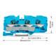 WAGO GmbH& Co. KG Bornier de passage 3 conducteurs, TS 35 2010-1304