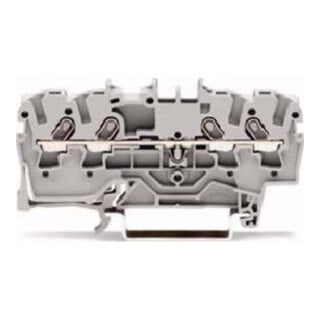 WAGO GmbH& Co. KG Bornier de passage 4 conducteurs, TS 35 2001-1401