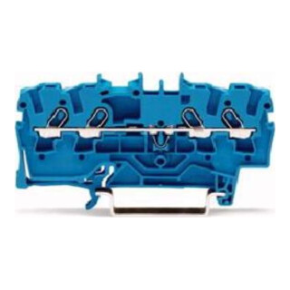 WAGO GmbH& Co. KG Bornier de passage 4 conducteurs, TS 35 2001-1404