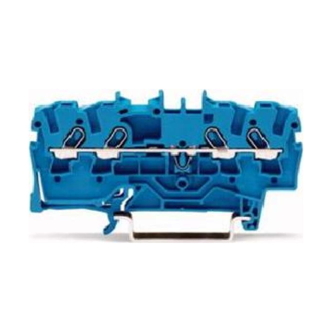 WAGO GmbH& Co. KG Bornier de passage 4 conducteurs, TS 35 2001-1404