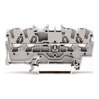 WAGO GmbH& Co. KG Bornier de passage 4 conducteurs, TS 35 2002-1401