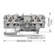 WAGO GmbH& Co. KG Bornier de passage 4 conducteurs, TS 35 2002-1401