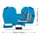 WAGO GmbH& Co. KG Bornier de passage 6-35 mm² bleu 285-634