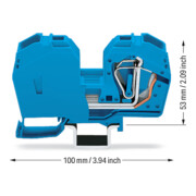 WAGO GmbH& Co. KG Bornier de passage 6-35 mm² bleu 285-634-4
