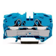 WAGO GmbH& Co. KG Bornier de passage bleu 2L 1p TS35 2016-1204-1