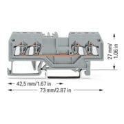 WAGO GmbH& Co. KG Bornier de passage gr 0,08-1,5 mm² 279-831-4