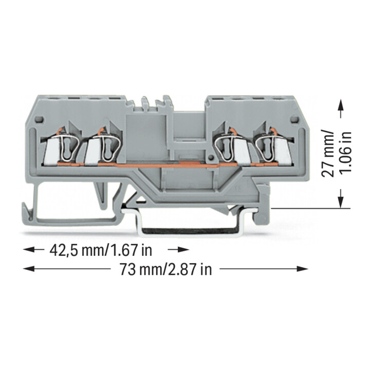 WAGO GmbH& Co. KG Bornier de passage gr 0,08-1,5 mm² 279-831