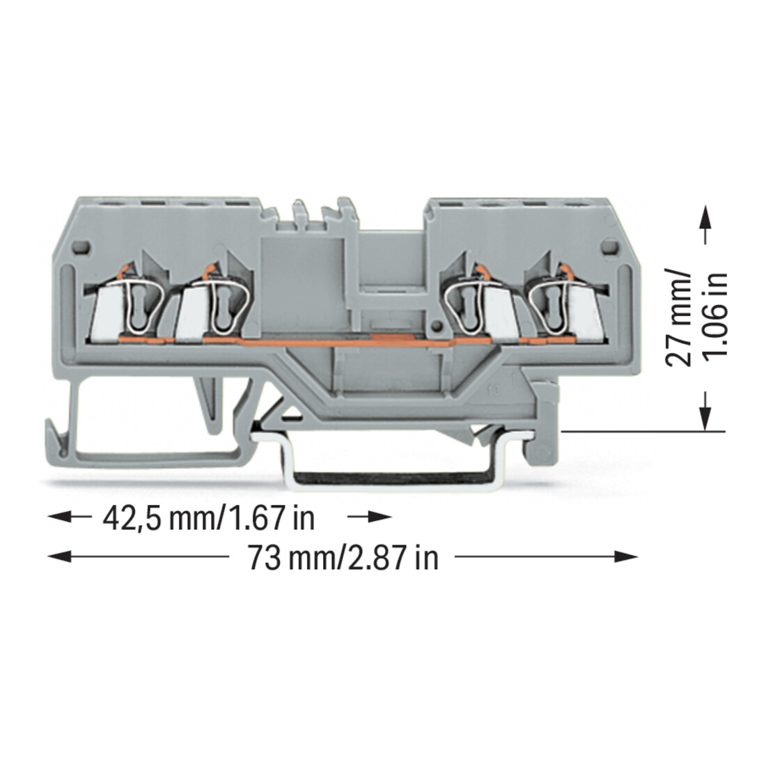 WAGO GmbH& Co. KG Bornier de passage gr 0,08-1,5 mm² 279-831