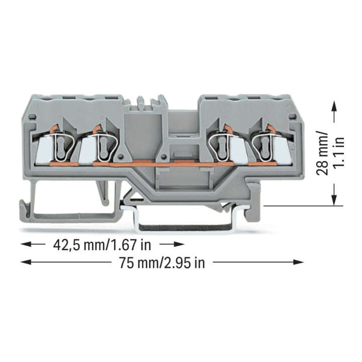 WAGO GmbH& Co. KG Bornier de passage gr 0,08-2,5 mm² 280-833