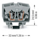 WAGO GmbH& Co. KG Bornier de passage gr 2x0,08-2,5mm² 264-721