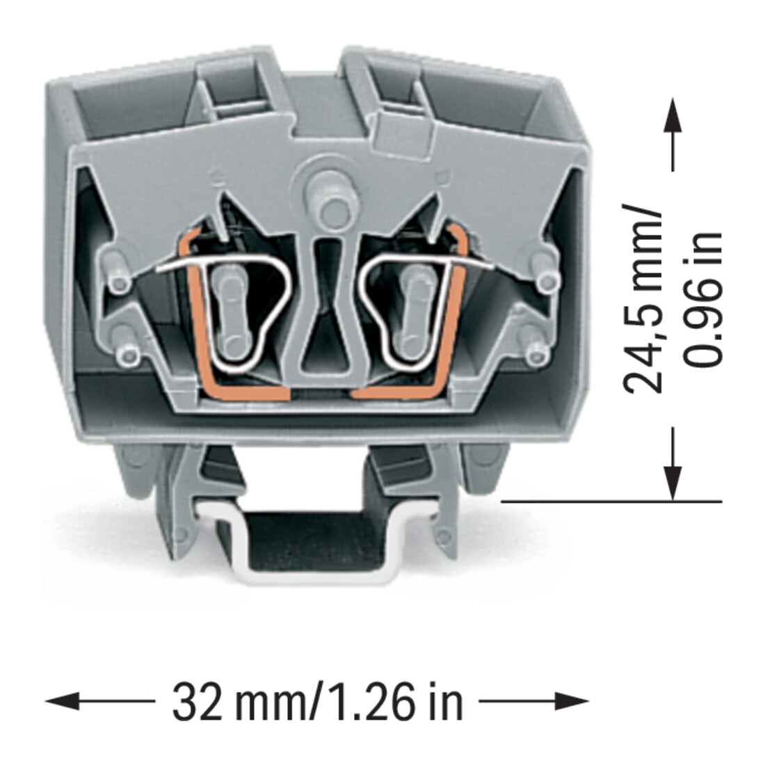 WAGO GmbH& Co. KG Bornier de passage gr 2x0,08-2,5mm² 264-721