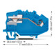 WAGO GmbH& Co. KG Bornier de séparation 0,08-2,5 mm² bleu 780-613