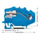 WAGO GmbH& Co. KG Bornier de séparation 0,08-4 mm² bleu 781-613