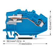 WAGO GmbH& Co. KG Bornier de séparation 0,08-4 mm² bleu 781-613-4